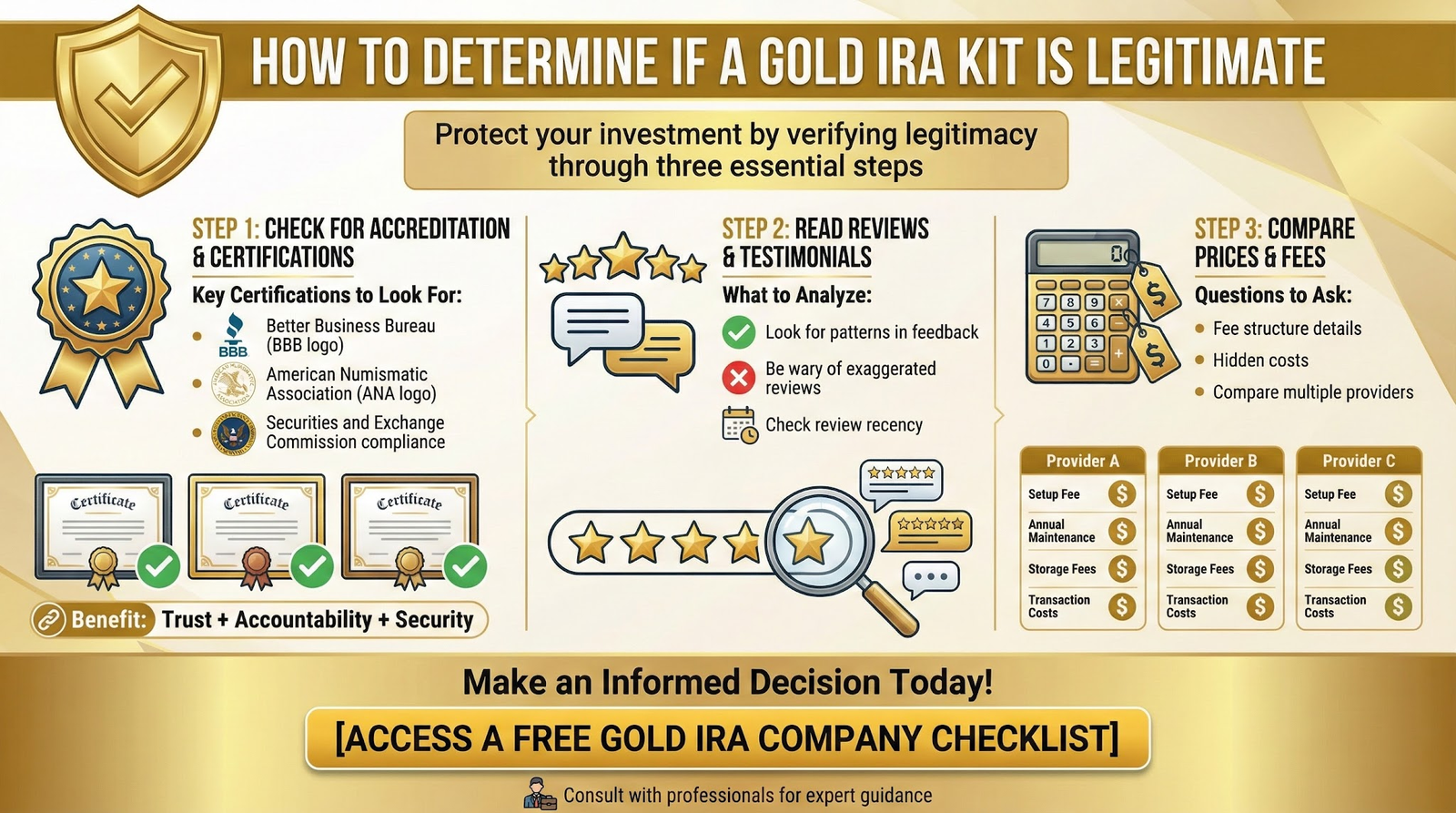 How to Determine if a Gold IRA Kit is Legitimate