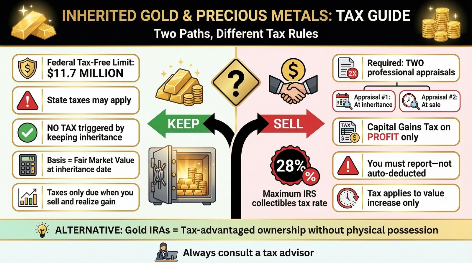 Rules to Follow When Inheriting Gold or Other Precious Metals