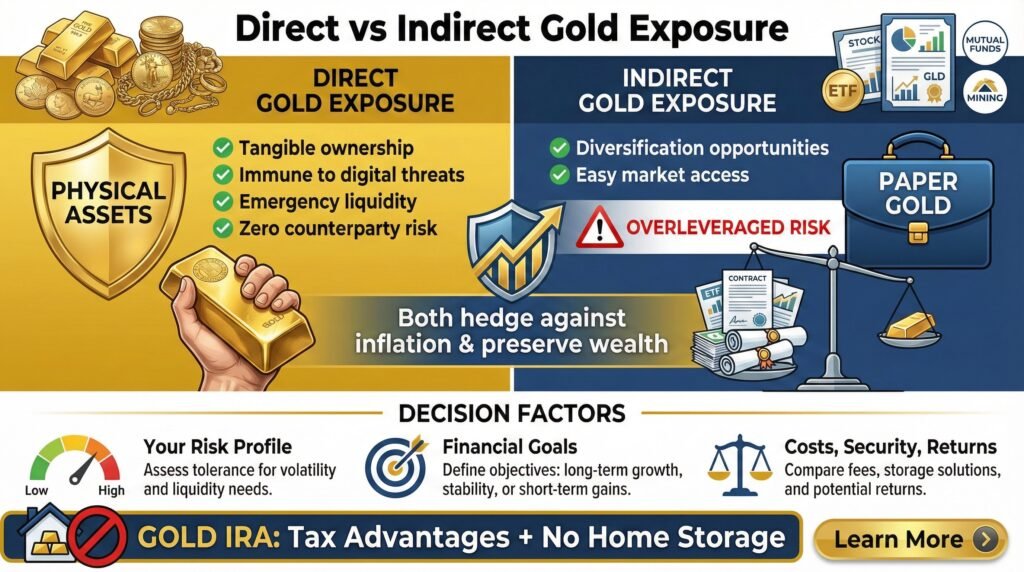 Direct and Indirect Gold Exposure