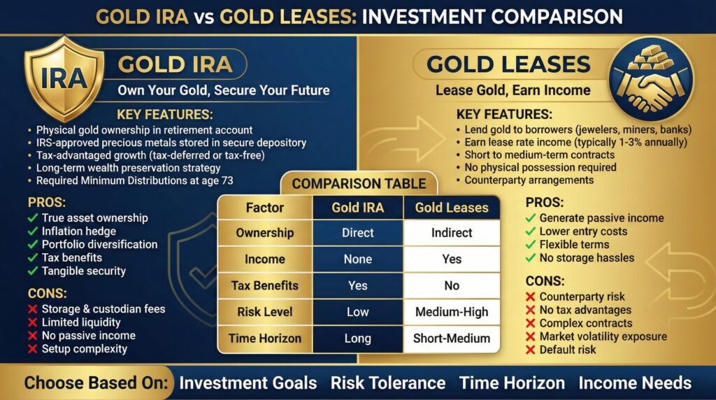 Gold IRA vs Gold Leases
