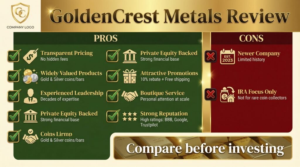 GoldenCrest Pros and Cons