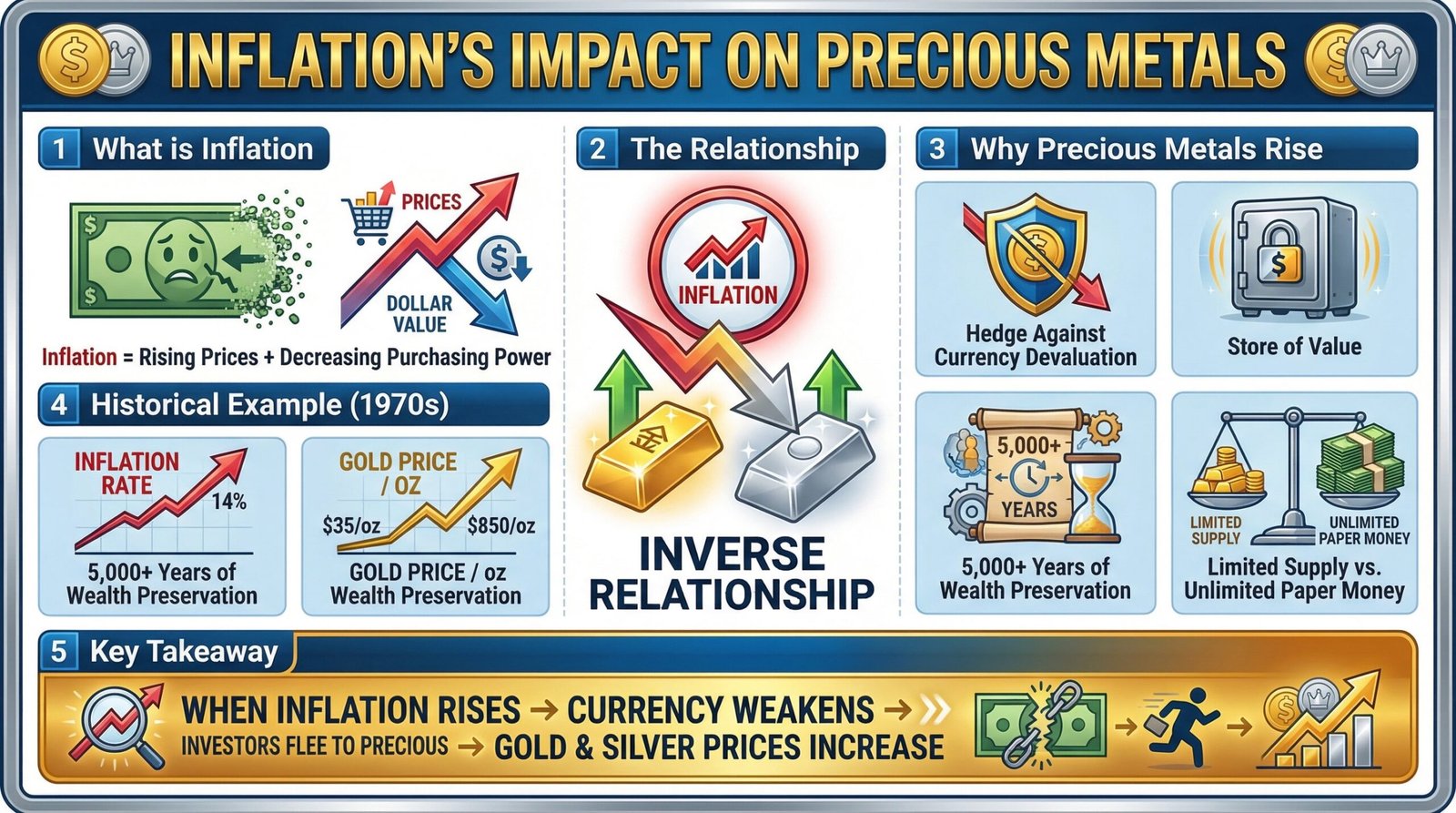 How Does Inflation Affect Gold and Silver Prices