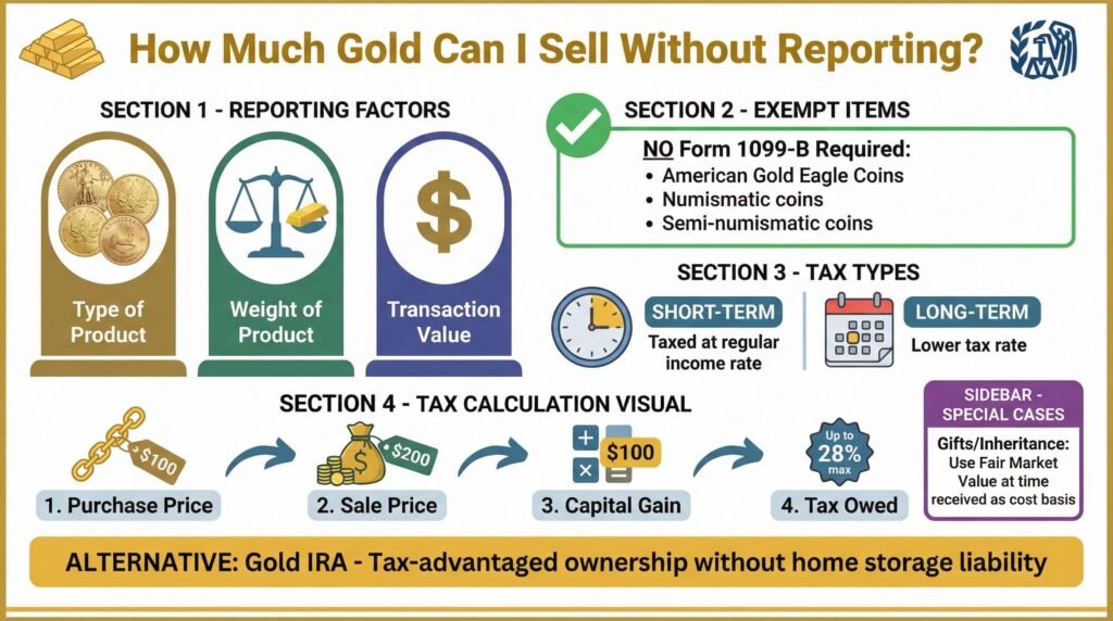 How Much Gold Can I Sell Without Reporting?