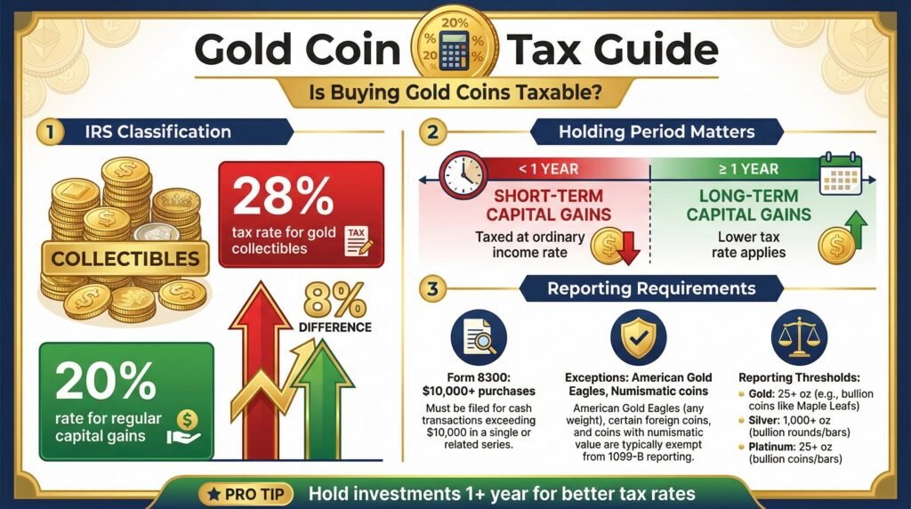 Is Buying Gold Coins Taxable?
