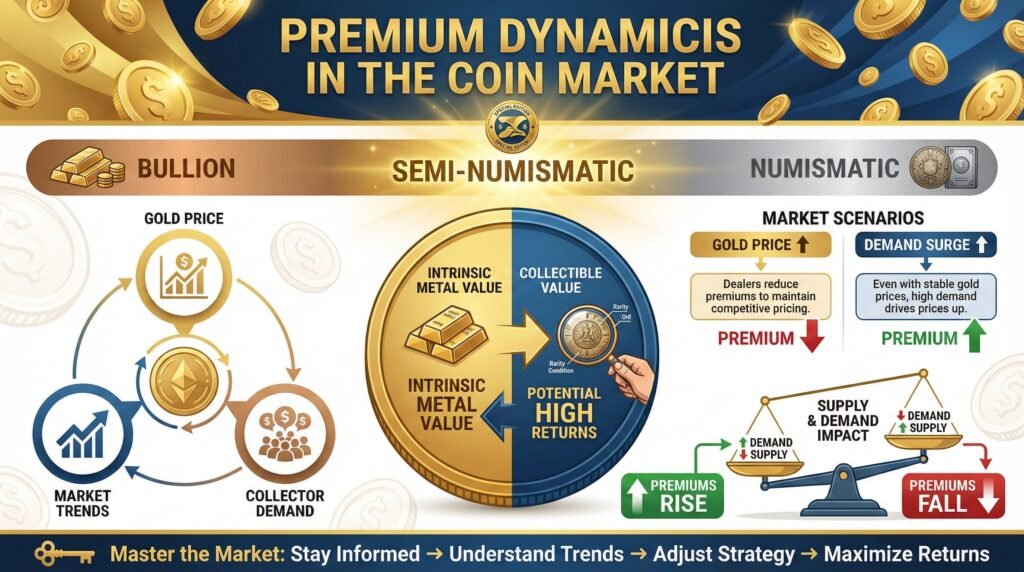 Premium Dynamics in the Coin Market