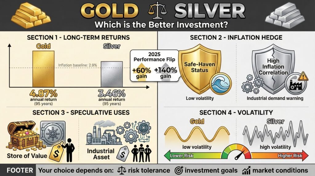 Which is the better investment? Gold or Silver?