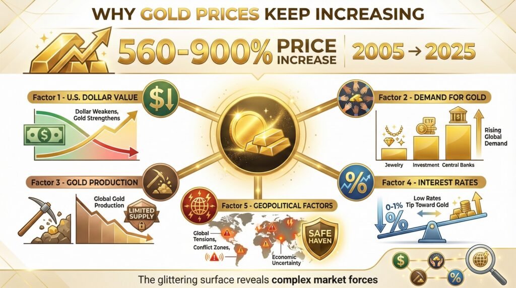 Why Gold Prices Keep Increasing