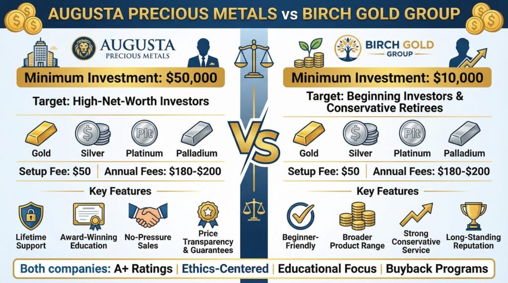 Augusta Precious Metals vs Birch Gold Group