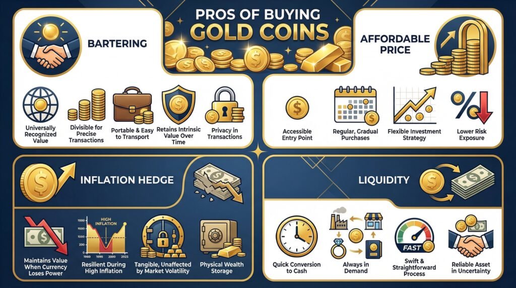 Pros of Buying Gold Coins
