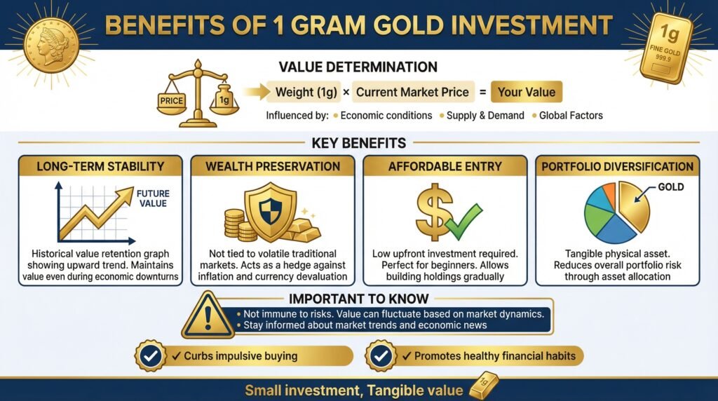 What are the Benefits of 1 Gram Gold Coin or Bar?