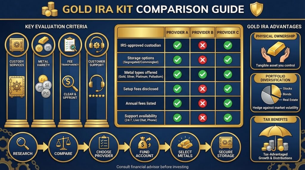 Gold IRA Kit Comparison