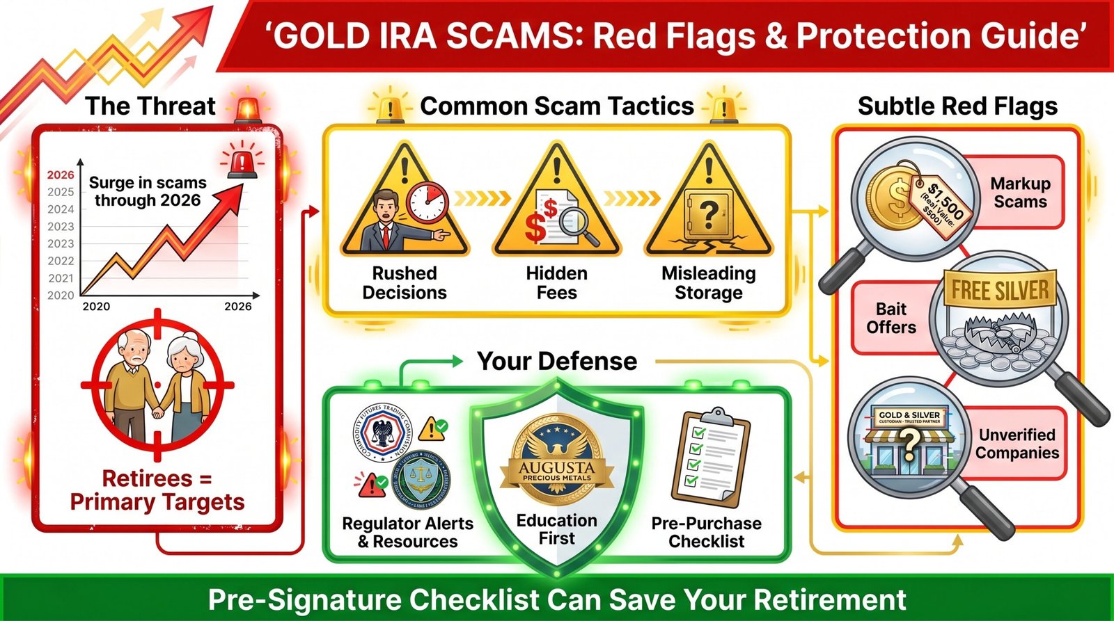 Gold IRA Scams in 2026 – Red Flags + How to Protect Your Retirement