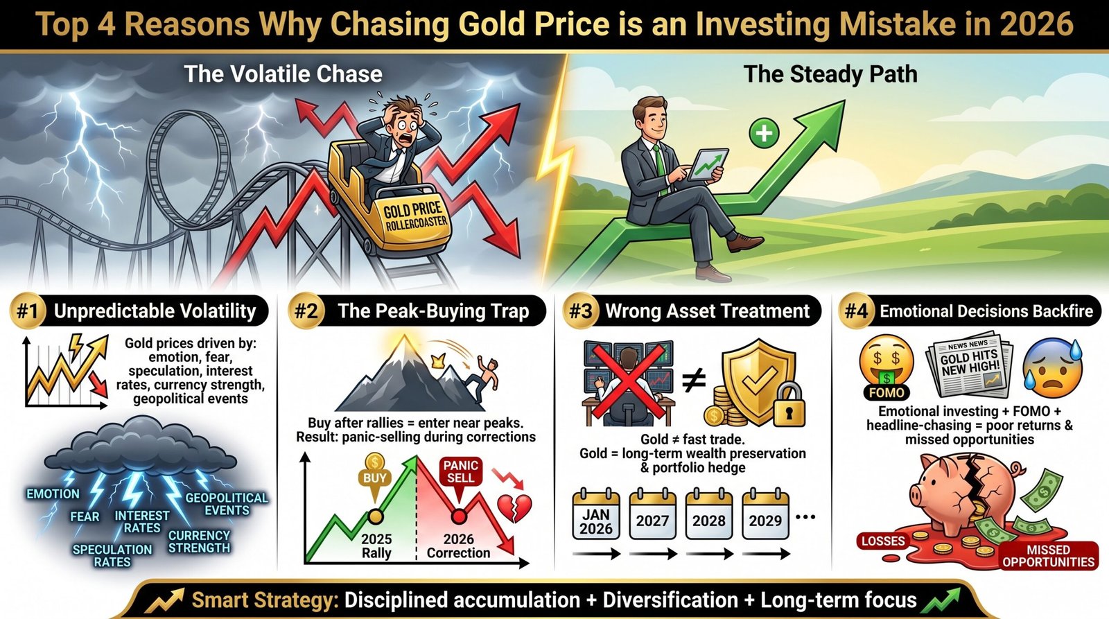 Top 4 Reasons Why Chasing the Gold Price is an Investing Mistake in 2026