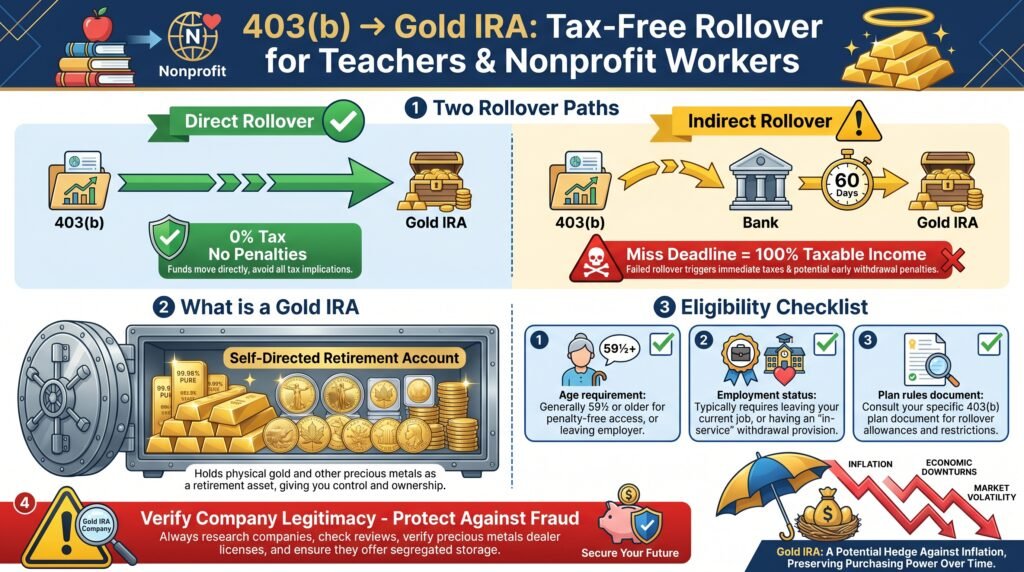 403(b) to Gold IRA Rollover - What Teachers & Nonprofits Need to Know (2026 Guide)
