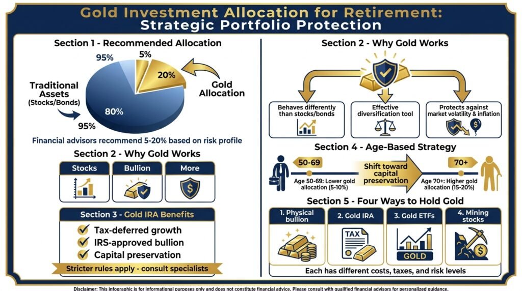 Gold Investment Allocation for Retirement Portfolio- Best Strategies & Tips