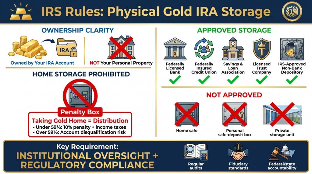 IRS Rules on Physical Gold IRA Storage